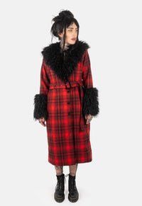 Juliette Faux Fur Trim Coat