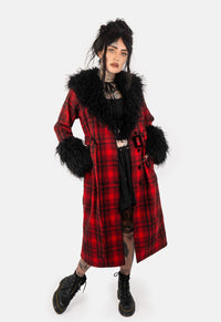 Juliette Faux Fur Trim Coat