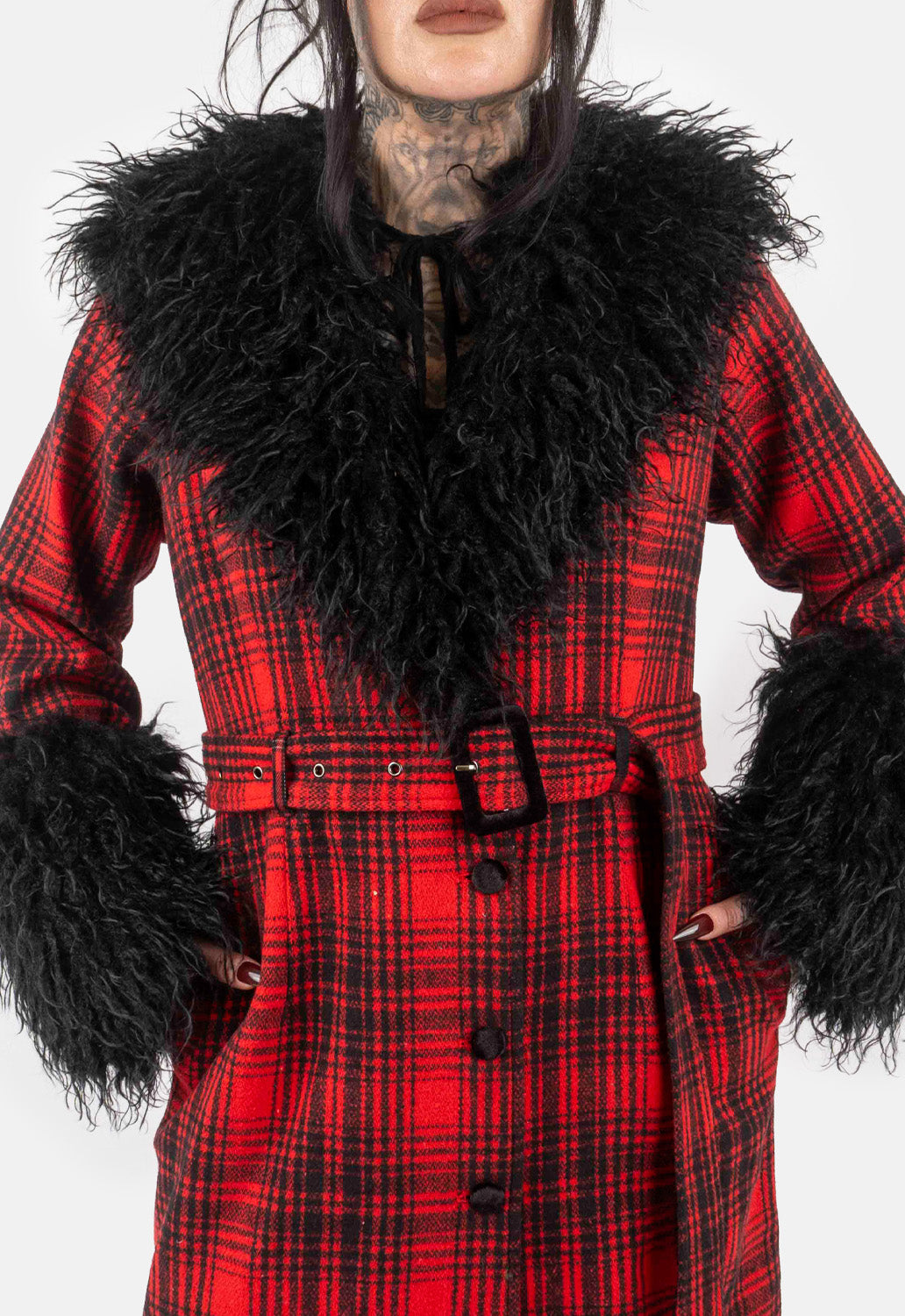 Juliette Faux Fur Trim Coat