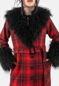 Juliette Faux Fur Trim Coat