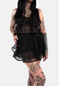 Kathryn Tiered Lace Mini Skirt