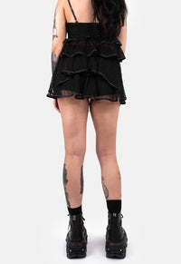Kathryn Tiered Lace Mini Skirt