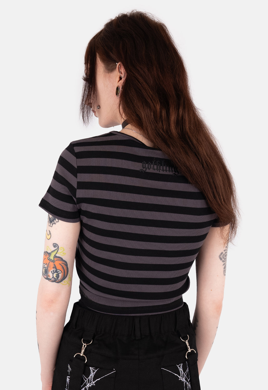 Kye Striped Front Cut Out Top