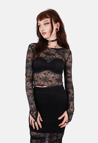 Laila Web Mesh Top