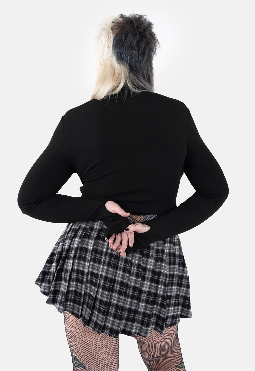 Lisbeth Pleated Check Mini Skirt