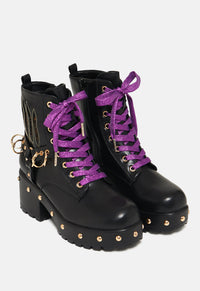 Lucia Werewolf Military Studded Boots