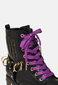 Lucia Werewolf Military Studded Boots