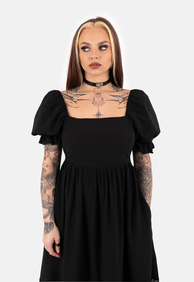 Misty Puff Sleeve Midaxi Dress