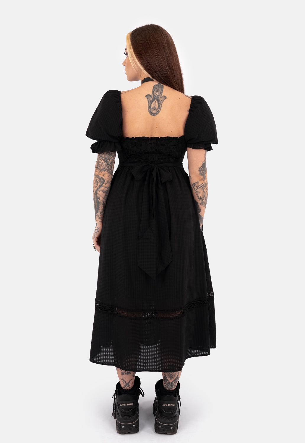 Misty Puff Sleeve Midaxi Dress