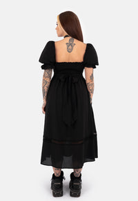 Misty Puff Sleeve Midaxi Dress