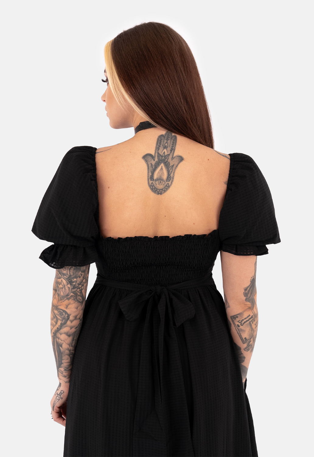 Misty Puff Sleeve Midaxi Dress