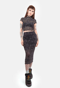 Myst Cosmic Print Mesh Top
