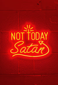 Not Today Satan Neon Wall Light