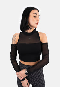 Briar Mesh Cold Shoulder Top