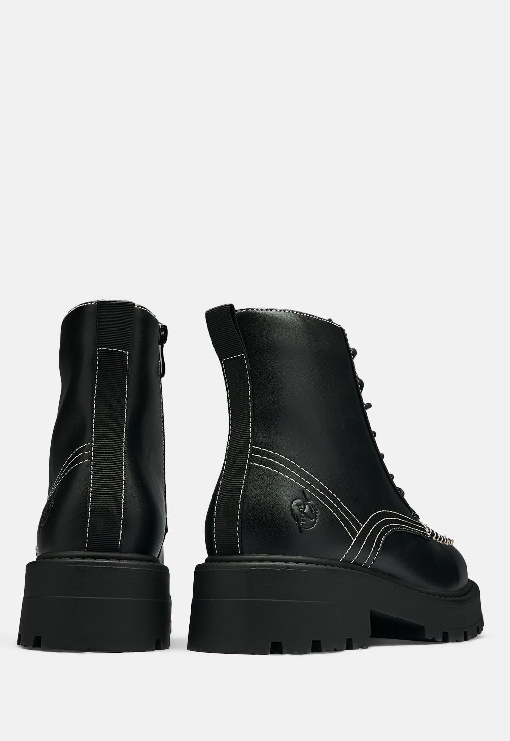 Pallas Black Lace Up Boots