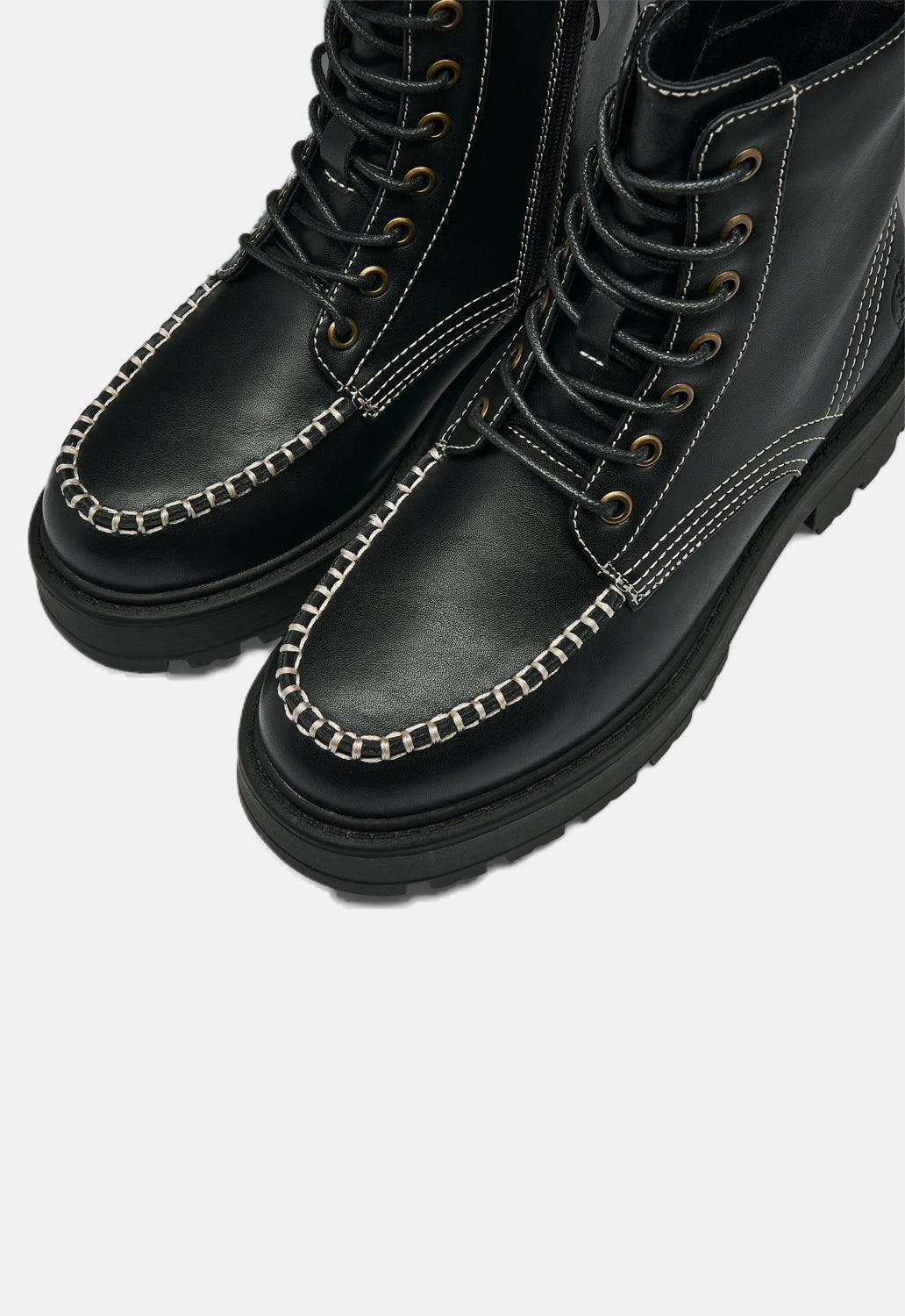 Pallas Black Lace Up Boots