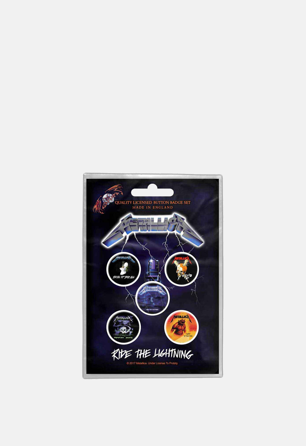 Ride The Lightning Button Badge Set