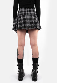Rhianna Pleated Mini Skirt Chk