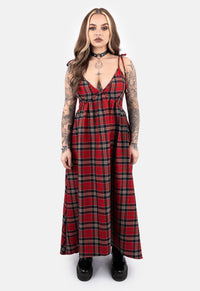 Rowena Check Strap Maxi Dress