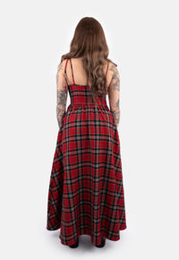 Rowena Check Strap Maxi Dress