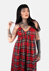 Rowena Check Strap Maxi Dress