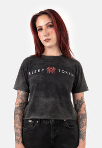 Coral Mask Crop Top