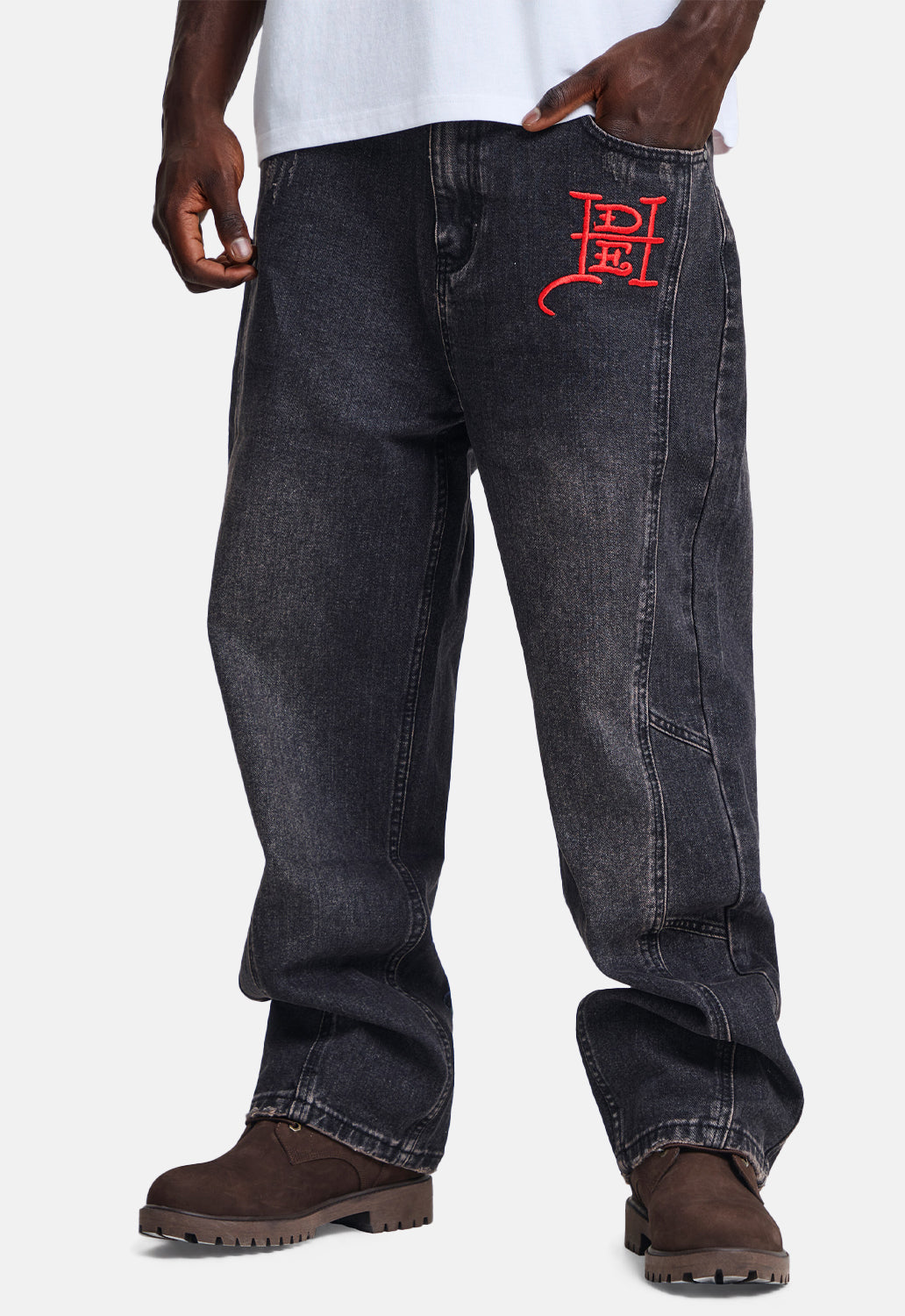 Serpent Skull Graphic Relaxed Jeans