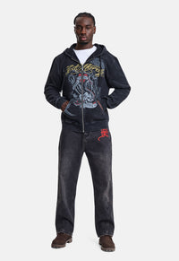 Serpent Skull Graphic Relaxed Jeans