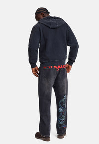Serpent Skull Graphic Relaxed Jeans