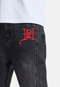 Serpent Skull Graphic Relaxed Jeans