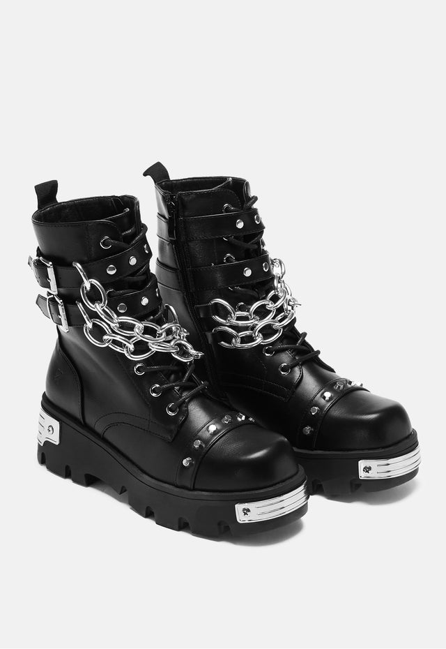 Shackled Shadows Biker Boots