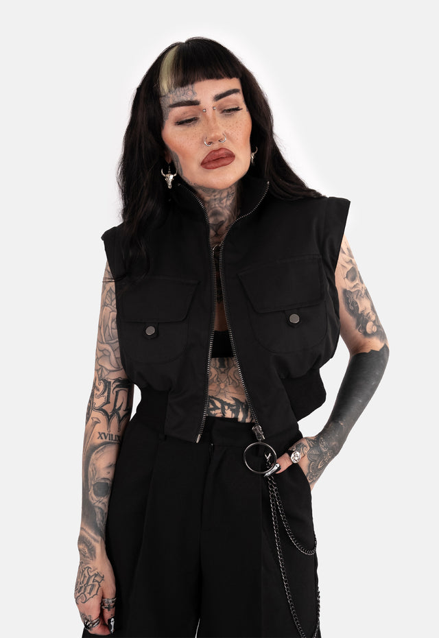Shasta Cropped Bomber Jacket