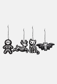 Skeleton Cookie Ornaments 4 Pack