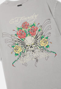 Skull Rose Graphic Relaxed T-Shirt