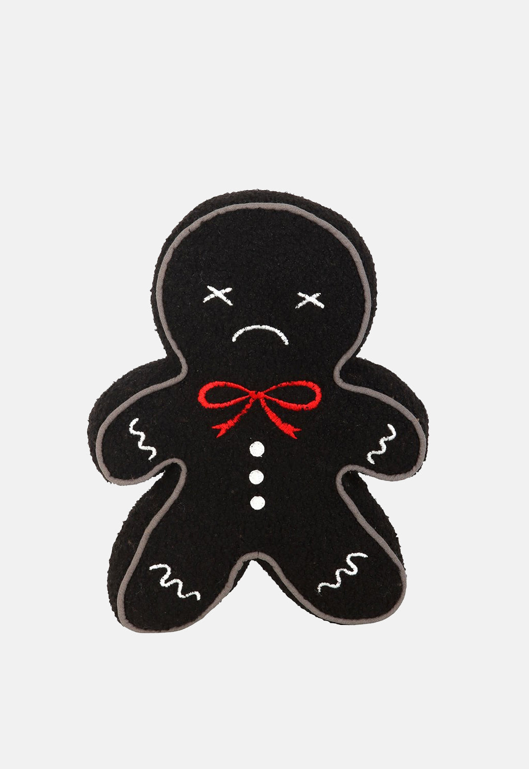 Spooky Gingerbread Man Boucle Cushion