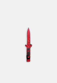 Straight Razor Red Pin Badge