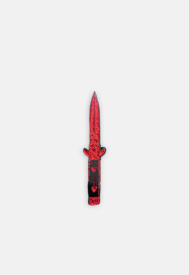 Straight Razor Red Pin Badge