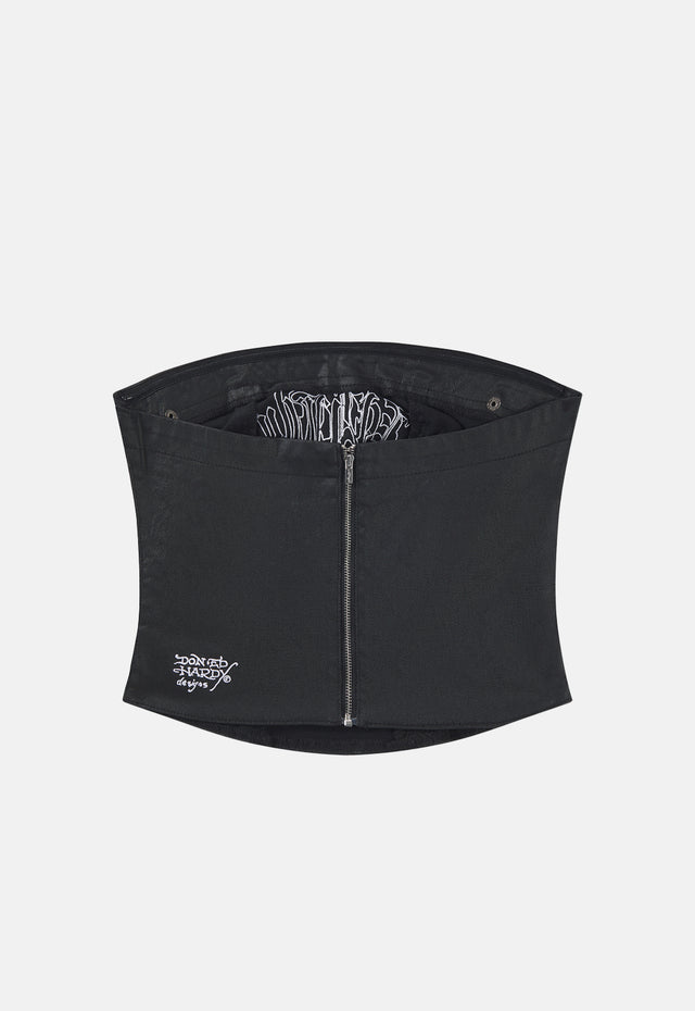 Strapless Fitted Denim Corset