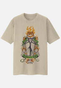 Orange Flame Pumpkin King T-Shirt