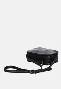Black Twin Skull Crossbody Bag