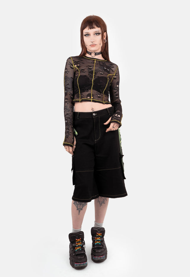 Vesper Skull Mesh Top