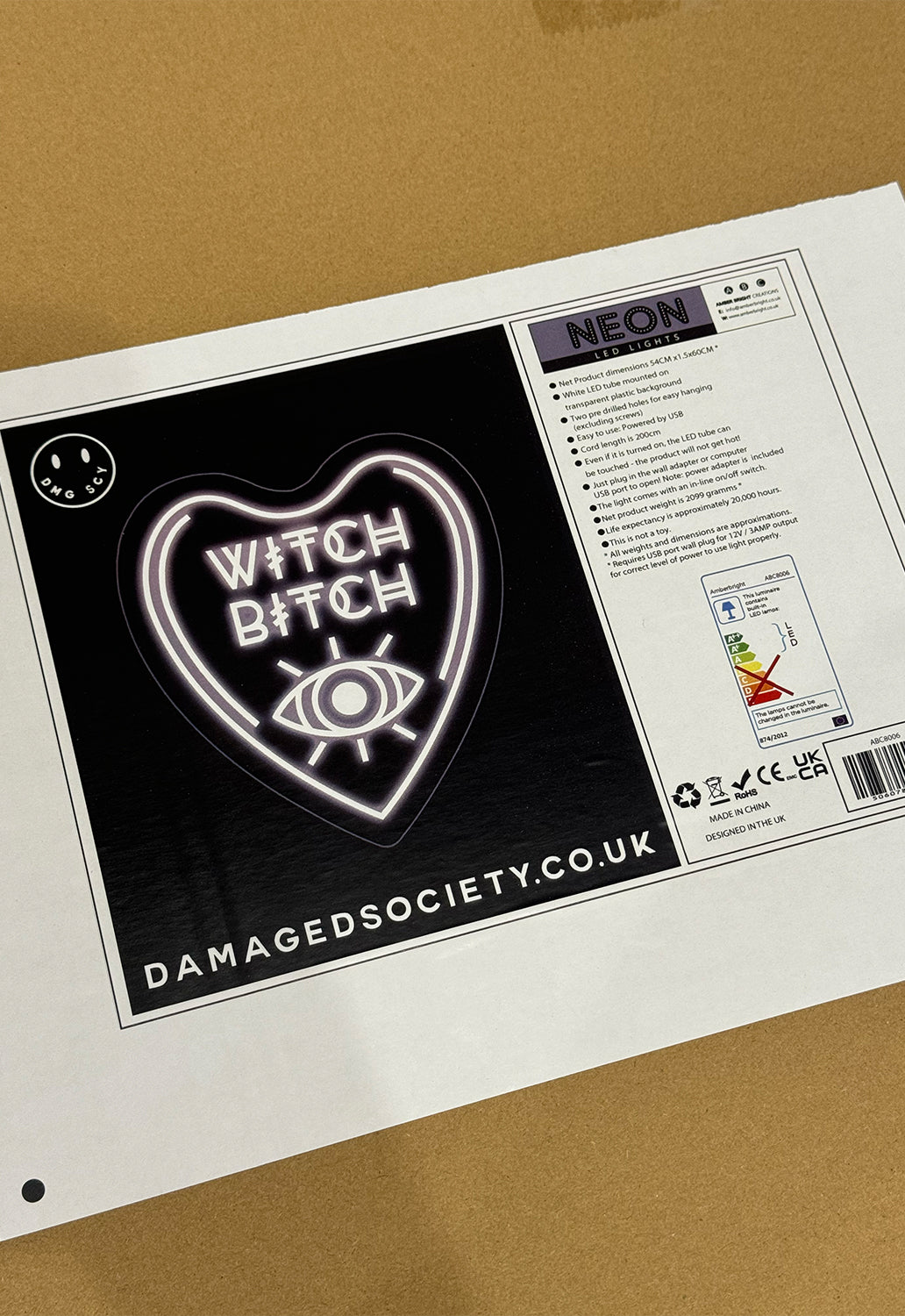 Witch Bitch Neon Wall Light