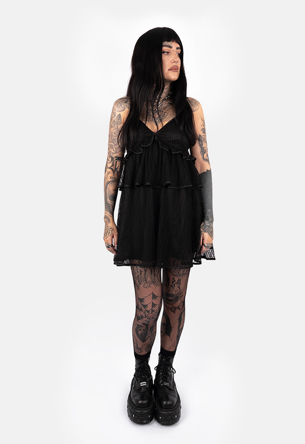 PRE-ORDER Xanthe Lace Tiered Mini Dress
