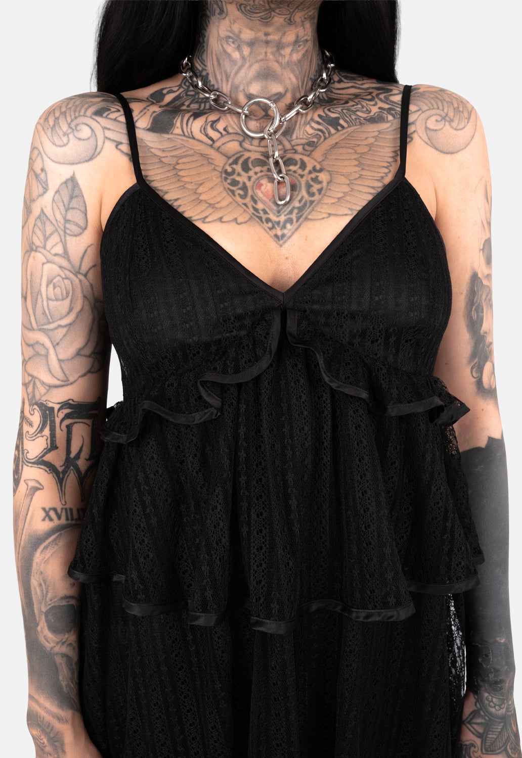 PRE-ORDER Xanthe Lace Tiered Mini Dress
