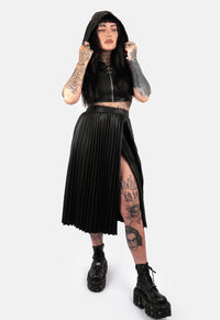 Xena Lace Up Hooded Vest