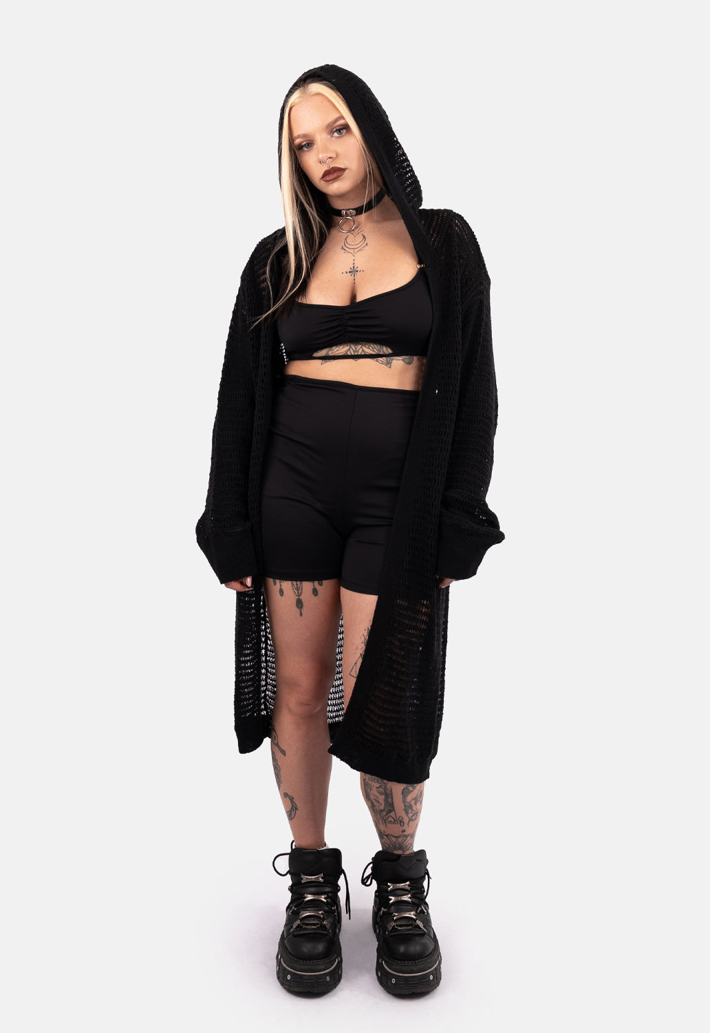 Zelda Longline Knit Hood Cardigan – DMG SCY