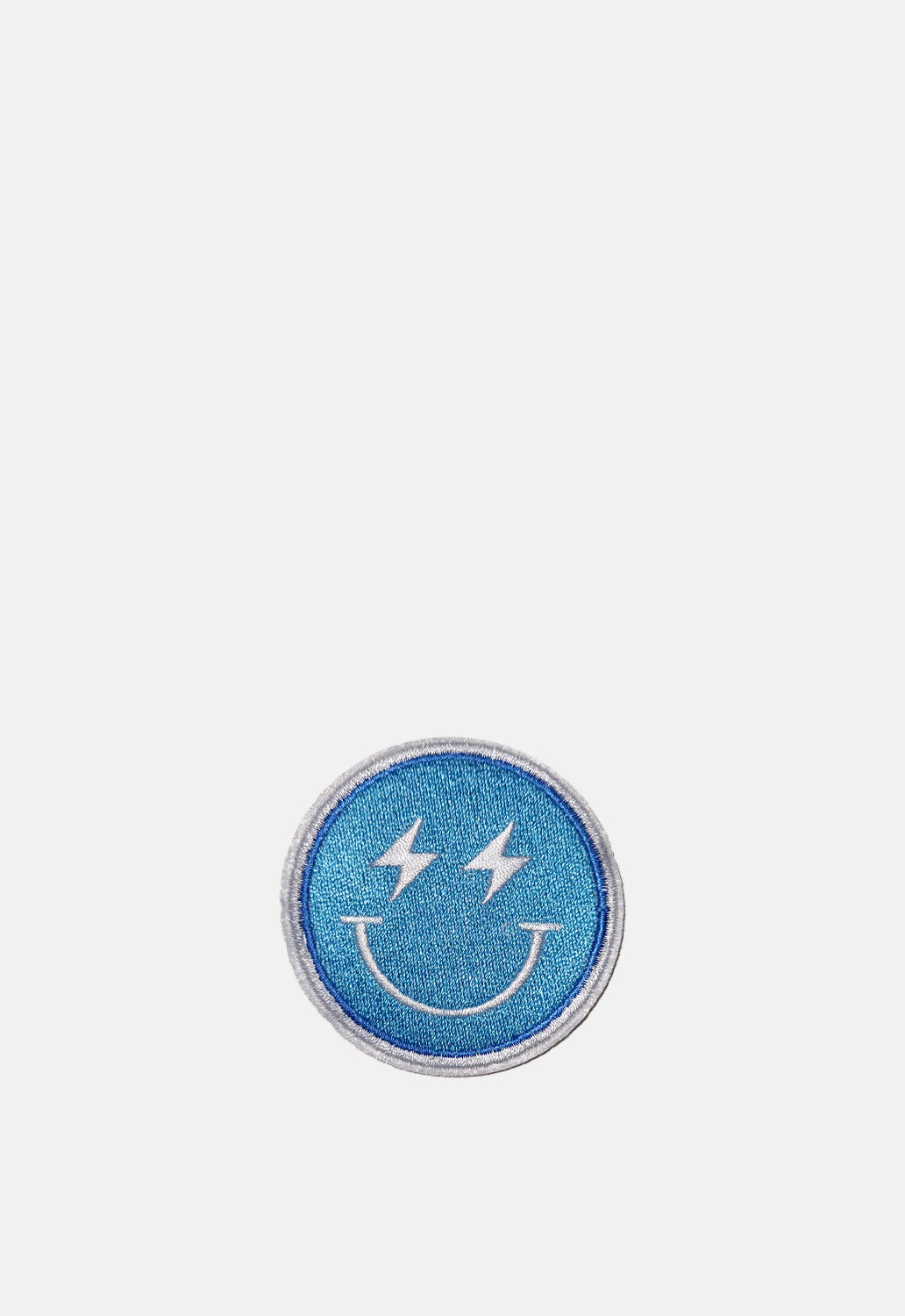 Electric Blue Smiley Patch