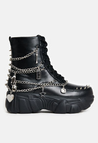 Boned Catch Black Mystic Charm Boots