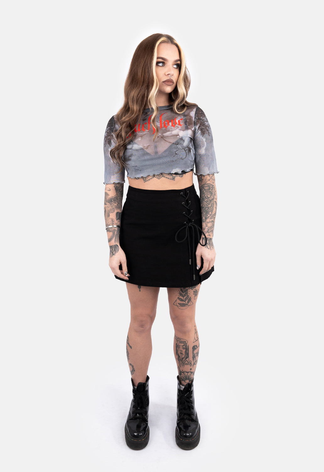 Orsiris Printed Mesh Top