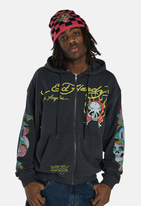 Burning Skull Graphic Hoodie